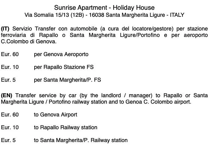 Apartament Sunrise Santa Margherita Ligure